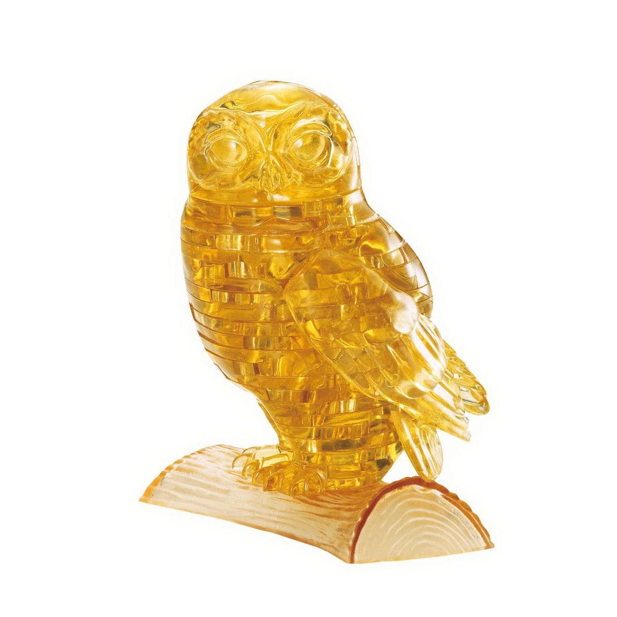 University Games-3D Crystal Puzzle - Brown Owl-30976-Legacy Toys