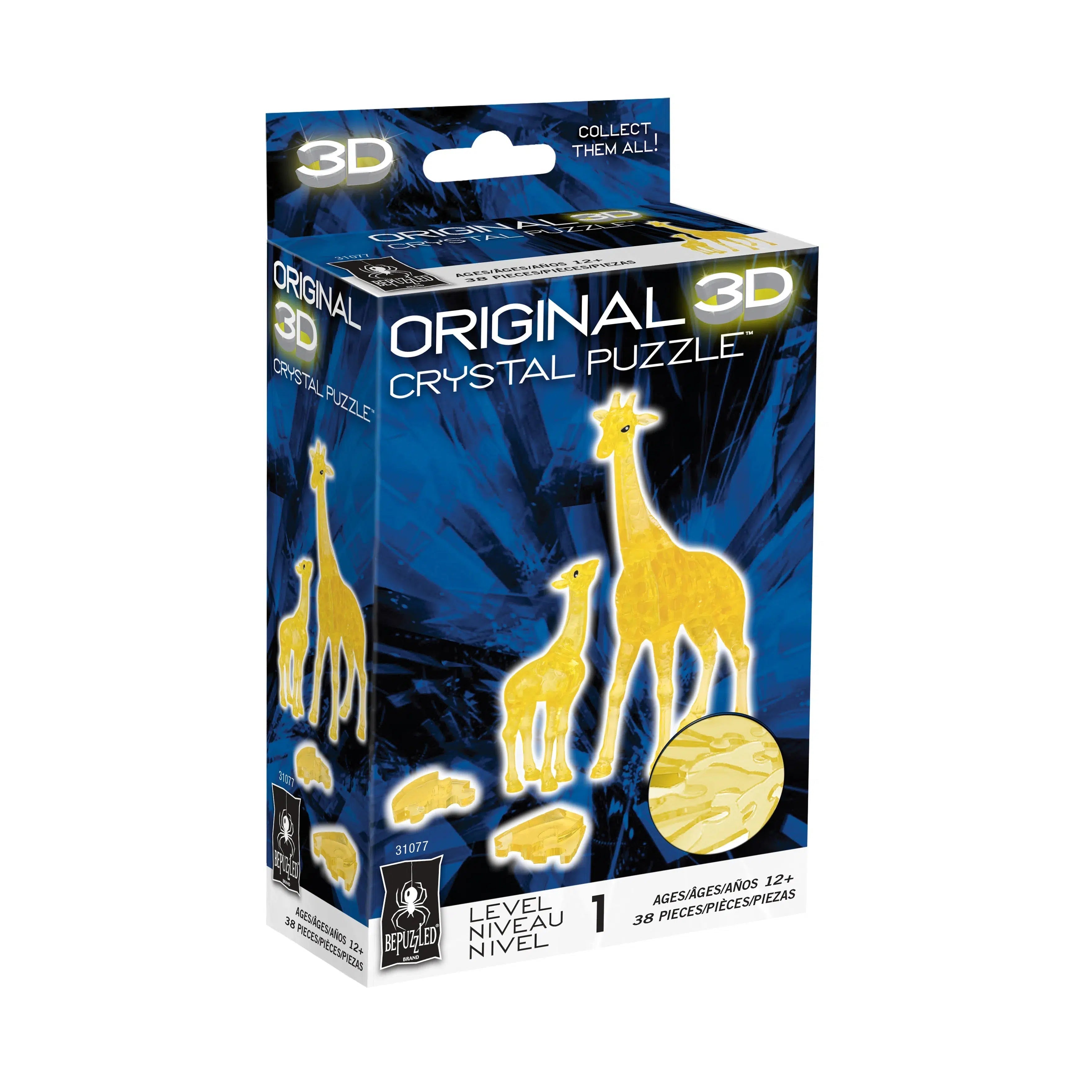 University Games-3D Crystal Puzzle - Giraffe and Baby-31077-Legacy Toys