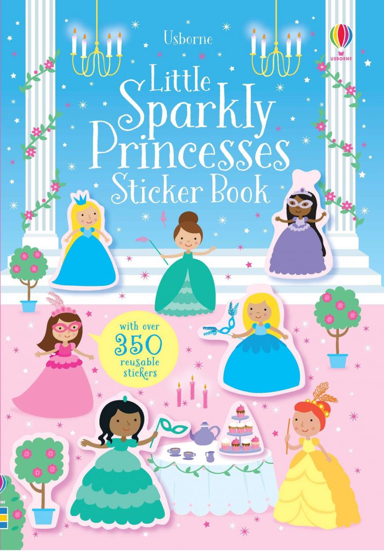 Usborne Books-Little Sparkly Princesses Sticker Book-548674-Legacy Toys