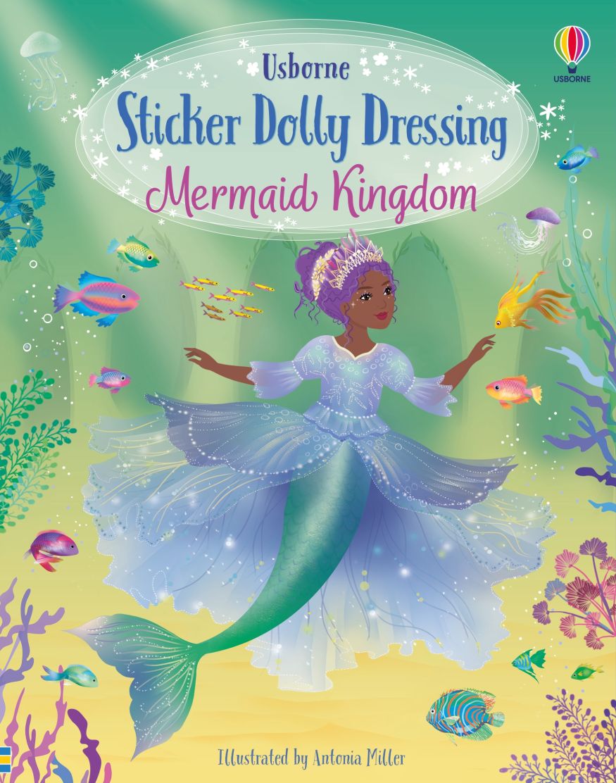 Usborne Books-Sticker Dolly Dressing Mermaid Kingdom-317326-Legacy Toys