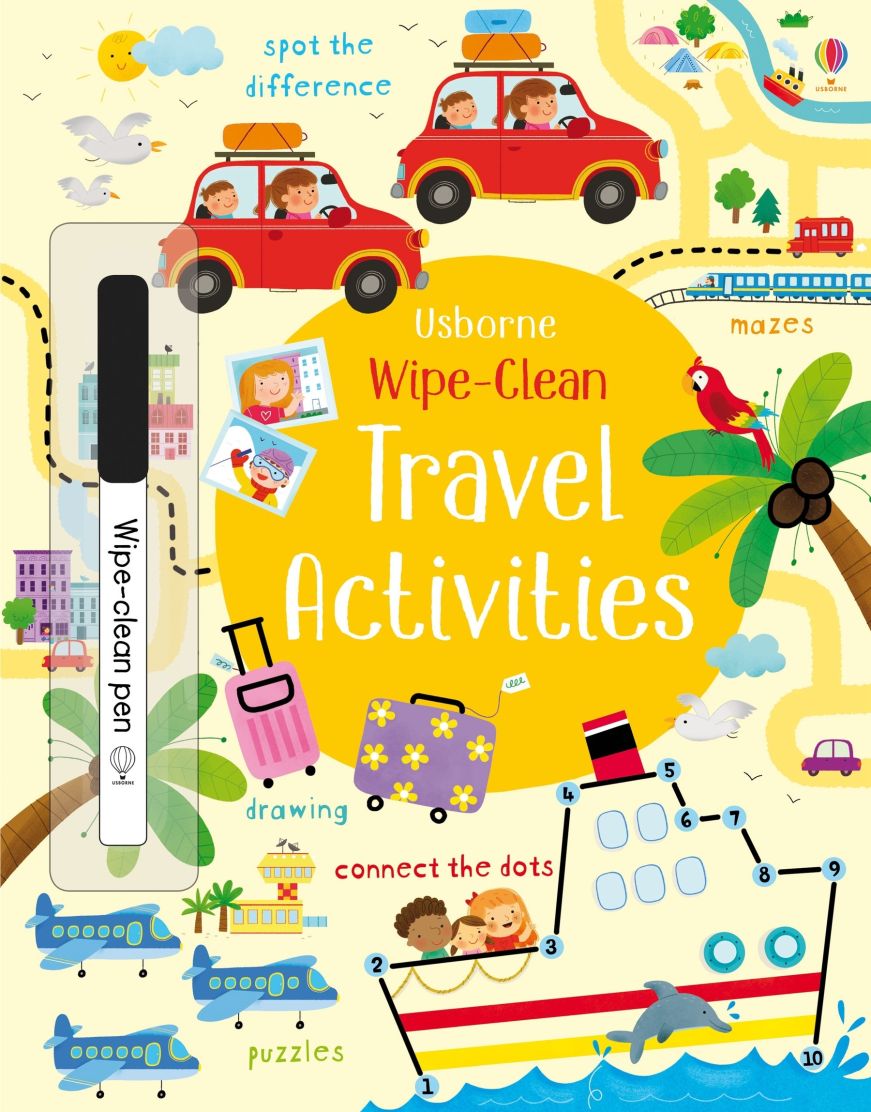 Usborne Books-Wipe-Clean Travel Activities-5070566-Legacy Toys