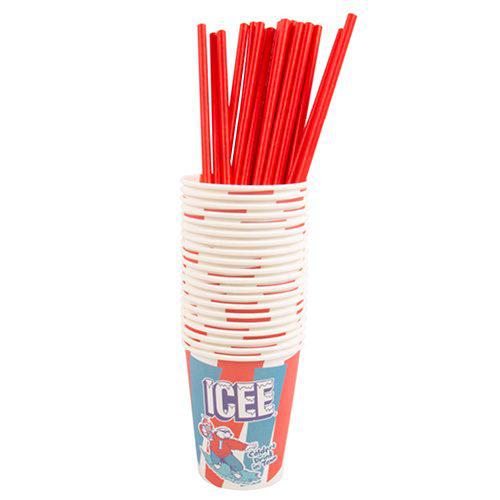Fizz Creations-ICEE 20 Paper Cups & Straws-300017-Legacy Toys